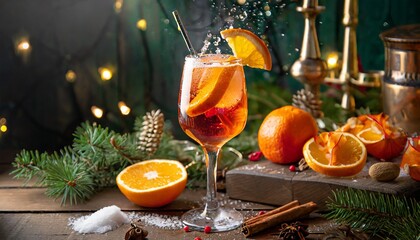 Festive christmas spritz
