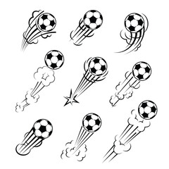 Soccer ball football tournament set icons. Symbol or emblem. vector illustration