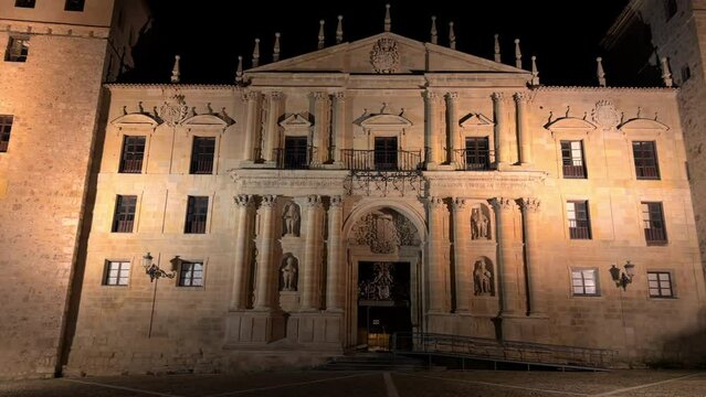 Benedictine monastery of San Salvador de Ona in Burgos. Romanesque, Gothic and Mudejar styles. High quality 4k footage