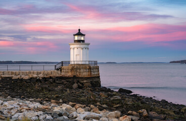 Bug Lighthouse at sunset, Portland