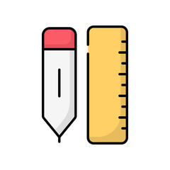 Pencil, ruler, icon, design, sketch, drawing, drafting, graphic, illustration, stationery, creative, tool, symbol, vector, art, graphic design, blueprint, measurement, precision, outline, education