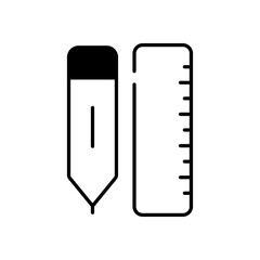 Pencil, ruler, icon, design, sketch, drawing, drafting, graphic, illustration, stationery, creative, tool, symbol, vector, art, graphic design, blueprint, measurement, precision, outline, education
