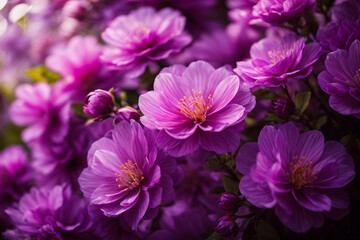 "Shot of purple flowers"