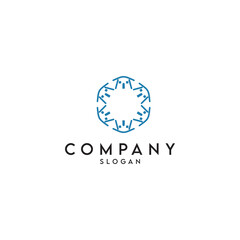 Home round circle logo design timeless emblem brand identity logotype abstract minimalist monogram typography vector editable