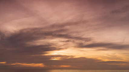 beautiful clouds over the sea sunset pictures Patong Phuket Thailand