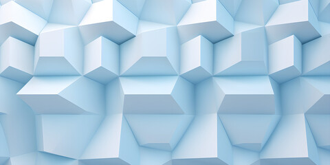 abstract 3d light blue geometric background with cubes