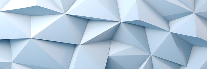 abstract 3d light blue geometric background with triangles