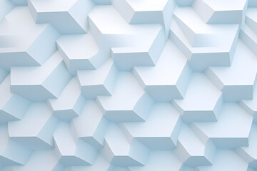 abstract 3d light blue geometric background with hexagons