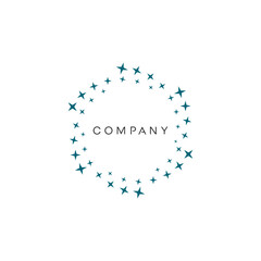 Dotes circle moving solution innovative logo design timeless emblem brand identity logotype abstract minimalist monogram typography vector editable