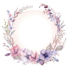 Fototapeta premium A wedding circle frame in soft hues, perfect for showcasing cherished moments isolated