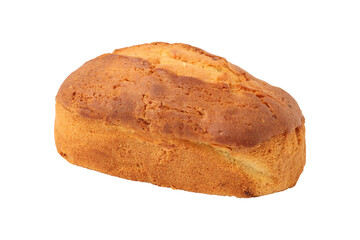 Sweet butter pound cake isolated on transparent background