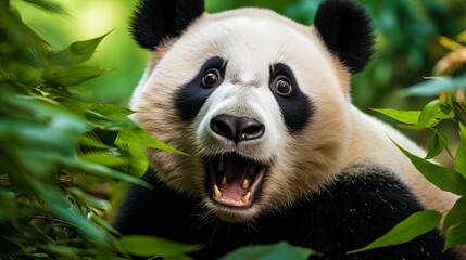 Fototapeta premium Portrait of a surprised turtle with an open shell