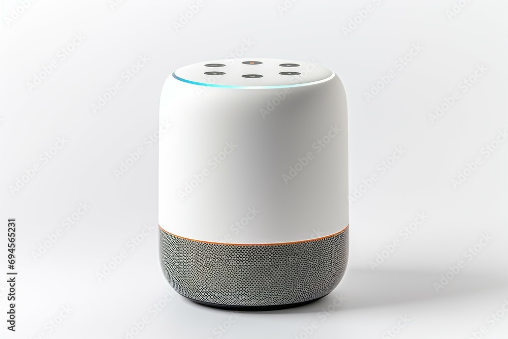 Poster smart speaker. background with selective focus and copy space