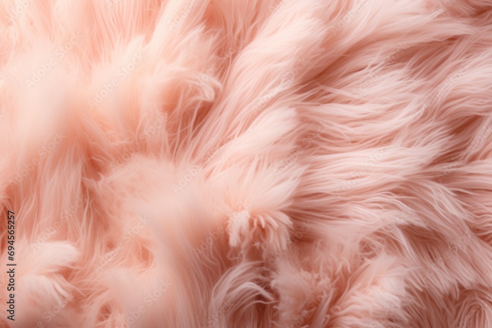 Poster wool closeup, peach fuzz trendy color concept. background with selective focus and copy space