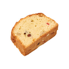 Sliced pound cake isolated on transparent background	