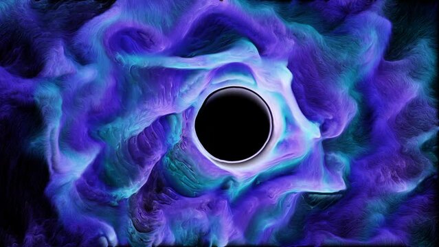 Blue expanding magical vortex VFX animation element - isolated on black background, VFX element, 4K Pro Res, 60fps