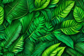 green leaf background - obrazy, fototapety, plakaty