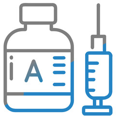 Obraz premium Syringe and Medicine Icon