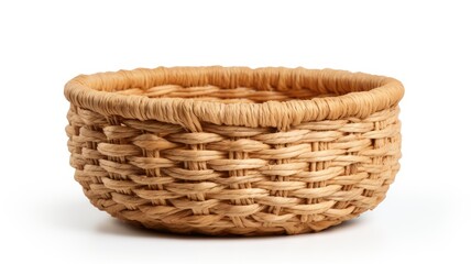 Obraz premium a handmade woven water hyacinth basket designed for storing items, with a touch of minimalist modern style for a visually appealing aesthetic.