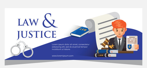 Law firm template banner design. Premium banner template