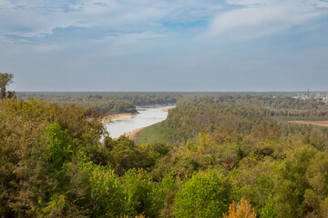 A Glimpse of the Yazoo River Winding Through the Forest on an Autumn Day From a Bluff Near Vicksburg National Military Park, MIssissippi - 694571089