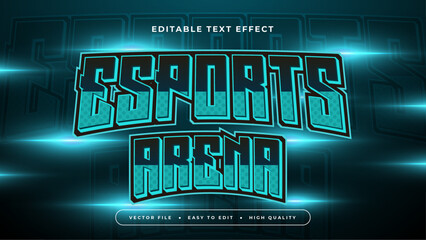 Green and black esport arena 3d editable text effect - font style © QalamVision
