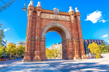 Triumphal arch of Barcelona. The Arc de Triomf is an arch in the city of Barcelona in Catalonia,...