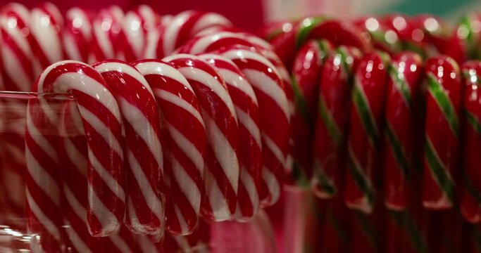 The video showcases numerous Christmas-themed candies being sold at a specialty candy store dedicated to the holiday season.