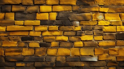 A Dark Yellow Brick Wall texture