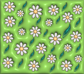 3D Inflated Flowers Tumbler Wrap