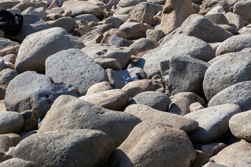 Tetucture of sea rocks in Java, Indonesia, Pacitan