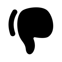 thumbs down line icon, dislike outline vector sign, linear style pictogram isolated on white. logo illustration