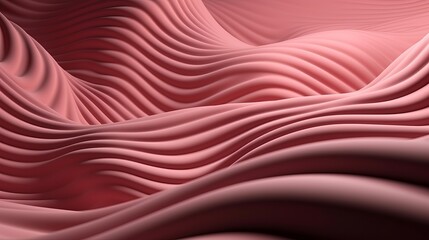 Three dimensional render of pink wavy pattern. Pink waves abstract background texture. Print, painting, design, fashion. Line concept. Design concept. Art concept. Wave concept. Colourful background.