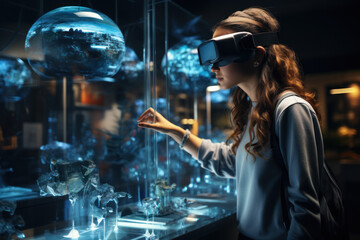 The company exploring emerging technologies to stay ahead in innovation and product development. Concept of future-oriented strategies. Generative Ai.