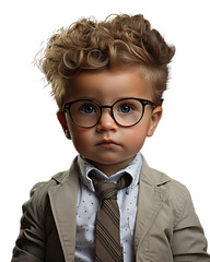 Child Model in Hipster Glasses and Jackets, alpha