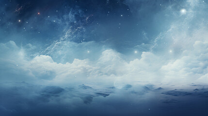 Astral Serenity Realistic Abstract Nature Wallpaper with Ethereal Snow Beauty. Generative AI - obrazy, fototapety, plakaty