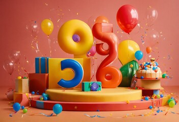 Happy birthday party Collorful Ballons , Birthday Gifts