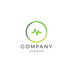 Medical care technology health green hospital clinic logo design 