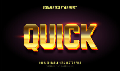 Editable text effect gradient shiny glowing gold color. Text style effect. Editable fonts vector files	