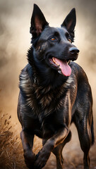 Naklejka premium Dutch Shepherd dog