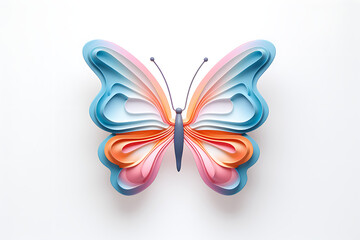 Soft Pop Style Butterfly Illustration