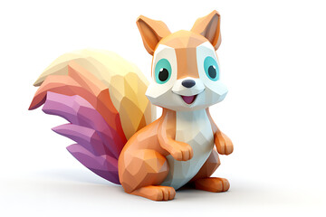 Fototapeta premium Soft Pop Style Squirrel