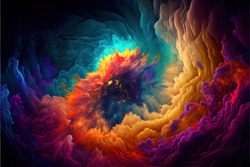 Obraz premium Milky way Galaxy. AI generated