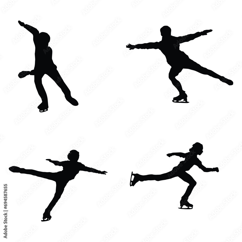 Wall mural figure skating sport icon vector illustration design