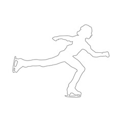 figure skating sport icon vector illustration design