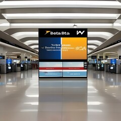 A digital display at an airport with customizable advertisement space1