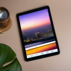 A digital tablet displaying a customizable wallpaper2