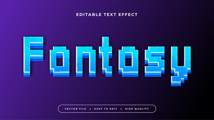 Purple blue fantasy 3d editable text effect - font style