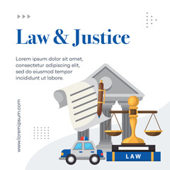 Modern law firm social media post template