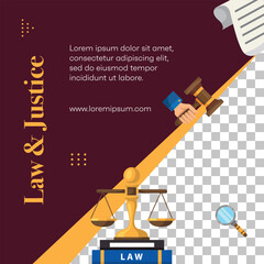 Modern law firm social media post template
